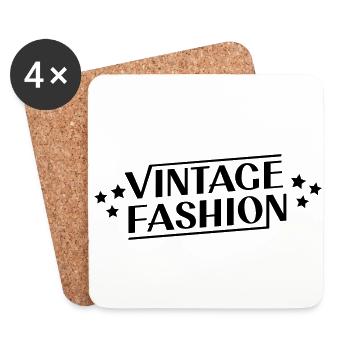 Vintage Fashion - Coasters (set of 4) - white - Front