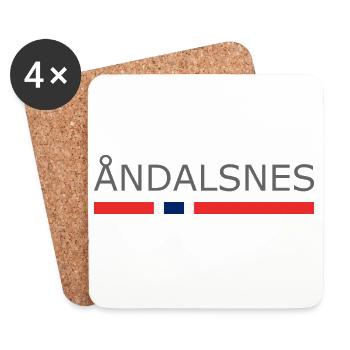 Andalsnes - Norway - Norge - Norwegen - Coasters (set of 4) - white - Front