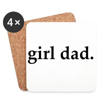 Vatertag Vater Girl Dad  - Untersetzer (4er-Set) - Weiß - Vorne