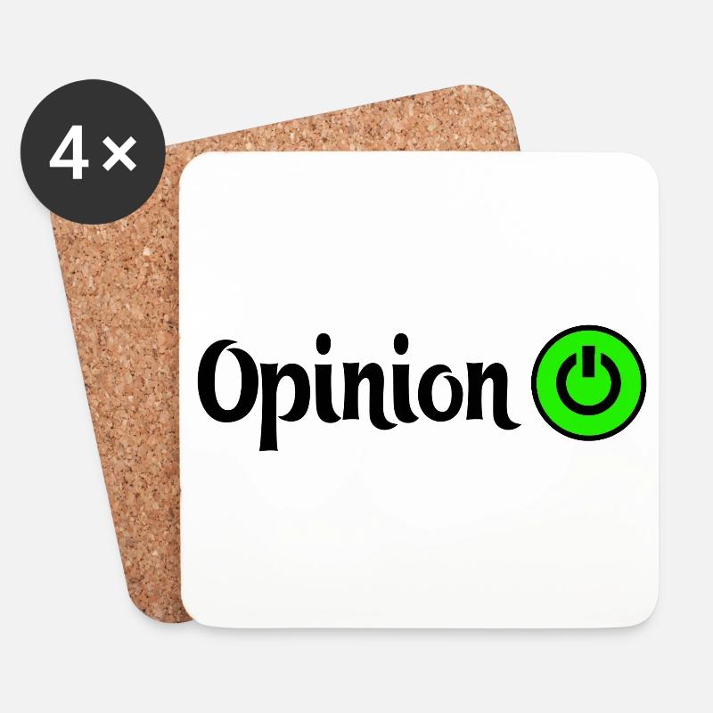 Les opinions peuvent changer le monde. Allons-y! M - Dessous de verre (lot de 4) - blanc