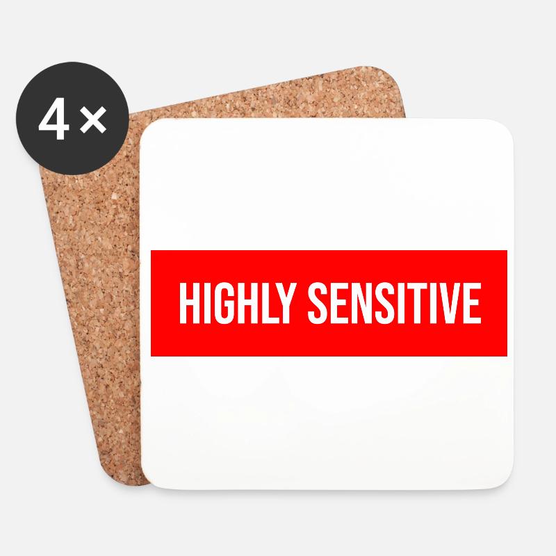 Highly Sensitive - Untersetzer (4er-Set) - Weiß