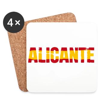 Alicante Flag Spain - Coasters (set of 4) - white - Front
