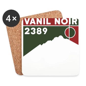 Mount Vanil Noir - Coasters (set of 4) - white - Front