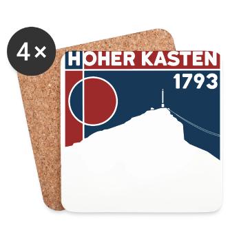 High Box Mountain Hiking Alpstein Souvenir - Coasters (set of 4) - white - Front