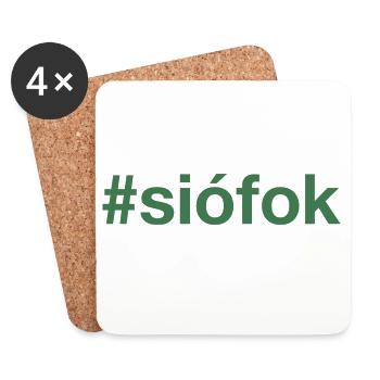 SIOFOK Hungary Ungarn Hashtag - Untersetzer (4er-Set) - Weiß - Vorne