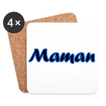 BONNE FÊTE MAMAN. MAMAN. FÊTE DES MÈRES. JE T'AIME - Dessous de verre (lot de 4) - blanc - Devant