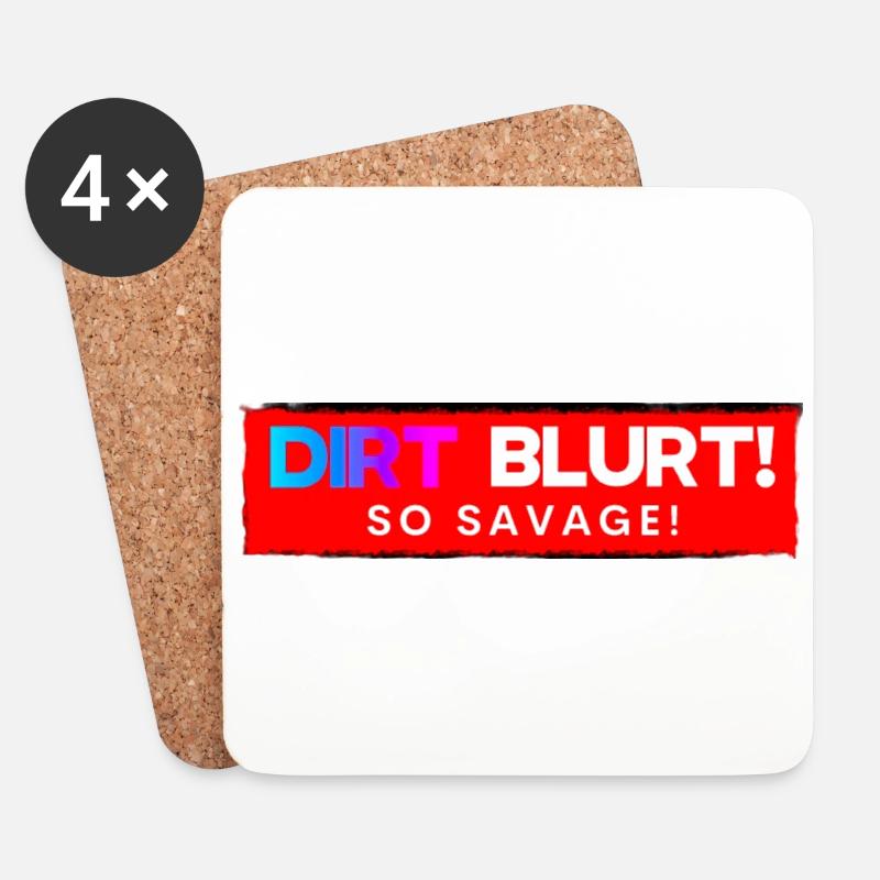 Dreck platzt! So wild! - Untersetzer (4er-Set) - Weiß