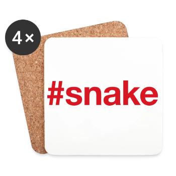 SNAKE Chinese New Year Zodiac - Untersetzer (4er-Set) - Weiß - Vorne