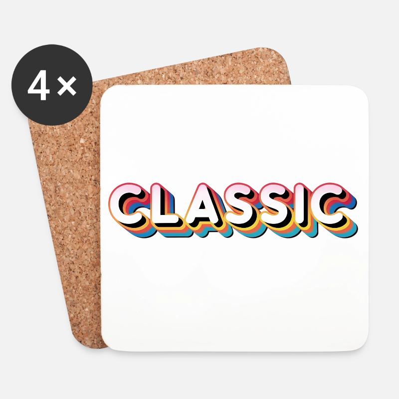 Retro Classic - Coasters (set of 4) - white