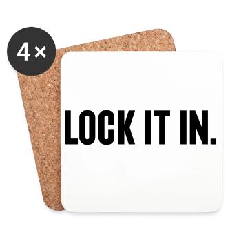 Basketball Lover Gift Lock It In - Coasters (set of 4) - white - Front