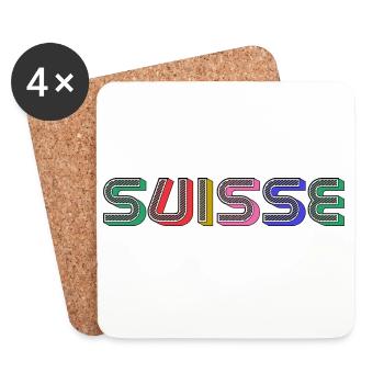 SWITZERLAND. HUMOR. COUNTRY - Coasters (set of 4) - white - Front