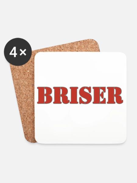 BRISER - Dessous de verre (lot de 4) - blanc