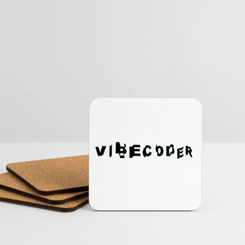 VibeCoder Glitch Neon Untersetzer (4er-Set)