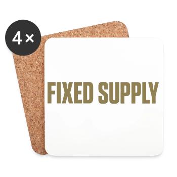 Fixed Supply Gold Typography - Coasters (set of 4) - white - Front