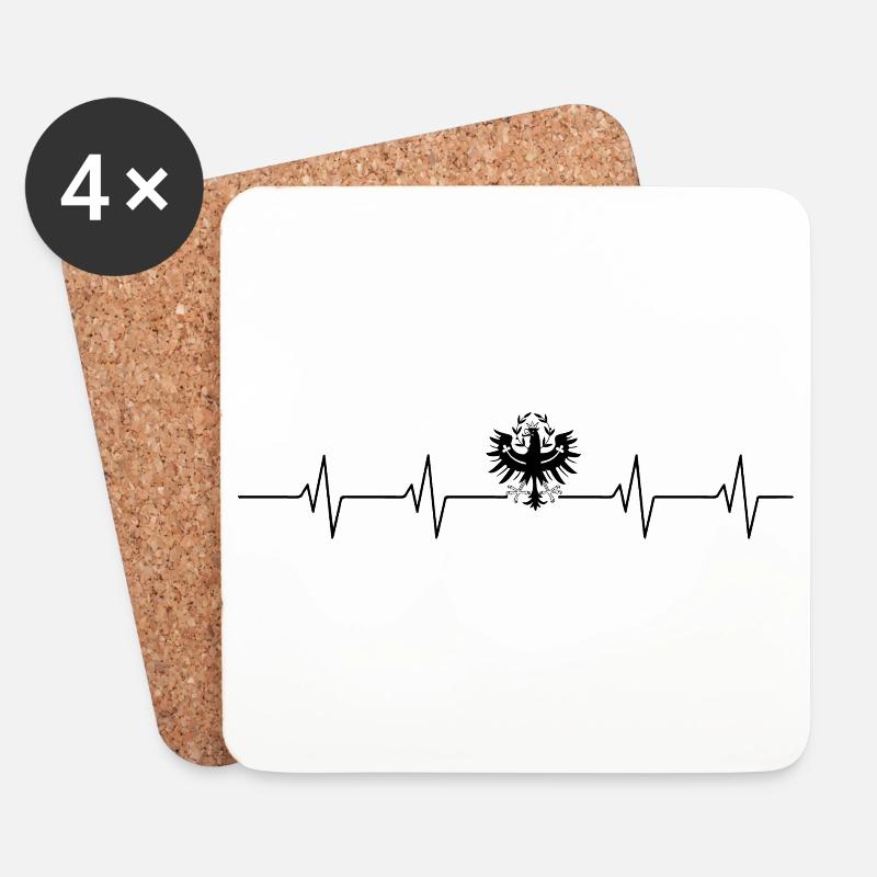 EKG Tirol - Untersetzer (4er-Set) - Weiß
