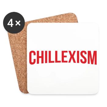Chillexism chillen - Untersetzer (4er-Set) - Weiß - Vorne