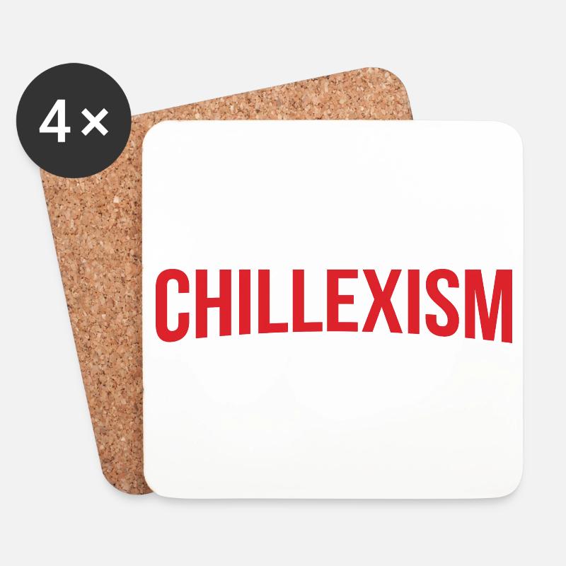 Chillexism chillen - Untersetzer (4er-Set) - Weiß