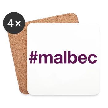 MALBEC Mot-clic - Dessous de verre (lot de 4) - blanc - Devant