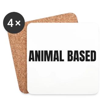 ANIMAL BASED | Carnivore | Ancestral Lifestyle - Untersetzer (4er-Set) - Weiß - Vorne