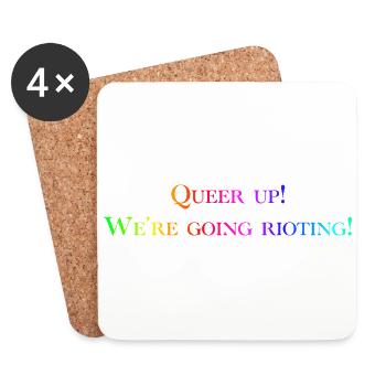 Queer Up - Untersetzer (4er-Set) - Weiß - Vorne