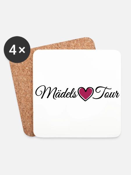 Mädels Tour Herz liebe - Untersetzer (4er-Set) - Weiß