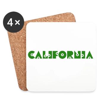 CALIFORNIA, California - Coasters (set of 4) - white - Front
