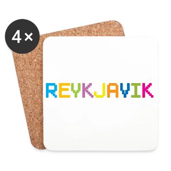 REYKJAVIK Iceland Island - Coasters (set of 4) - white - Front