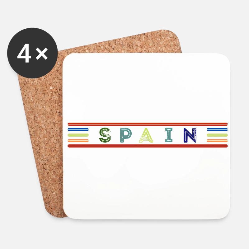 Spanien - Untersetzer (4er-Set) - Weiß