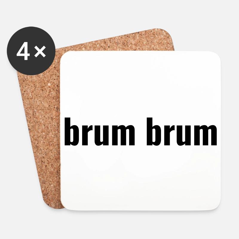 brum brum - Untersetzer (4er-Set) - Weiß
