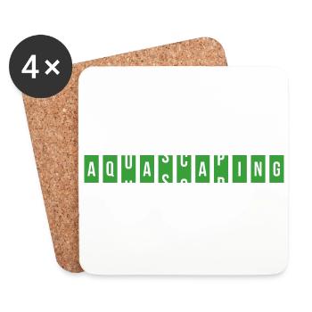Aquascaping Fish Keeping Rolling Text - Coasters (set of 4) - white - Front