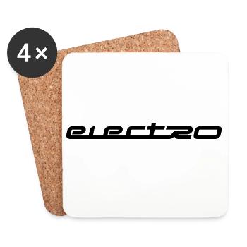 Electro music - Coasters (set of 4) - white - Front
