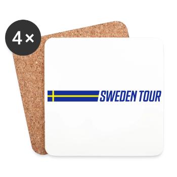 Schweden Fahne Reise - Untersetzer (4er-Set) - Weiß - Vorne