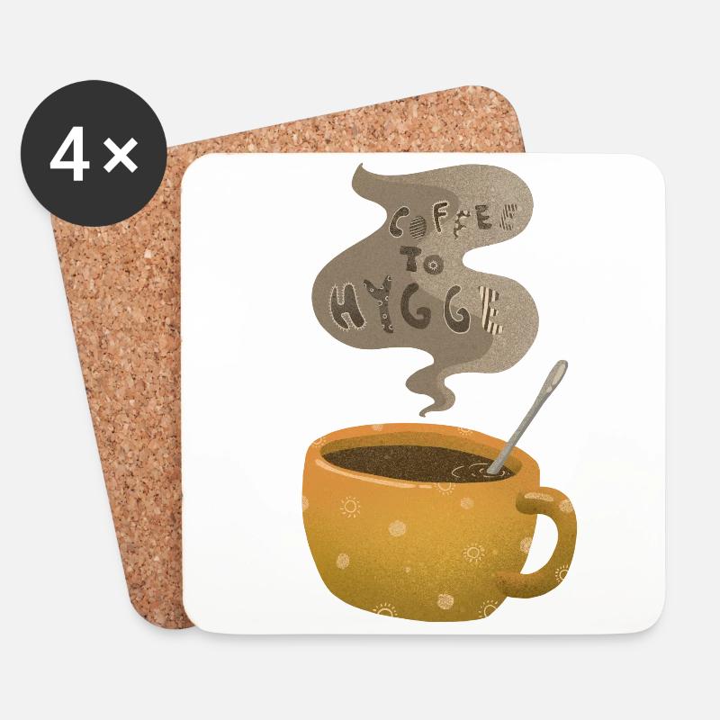 Coffee - Coasters (set of 4) - white