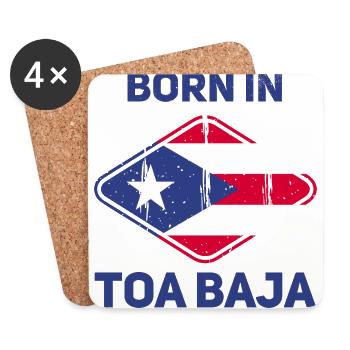 Toa Baja Porto Rico - Dessous de verre (lot de 4) - blanc - Devant