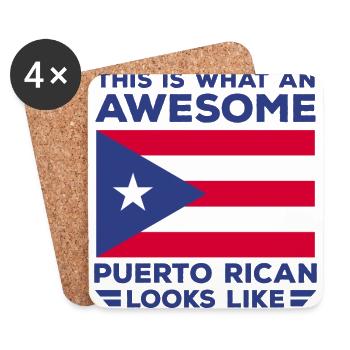 Porto Rico - Dessous de verre (lot de 4) - blanc - Devant