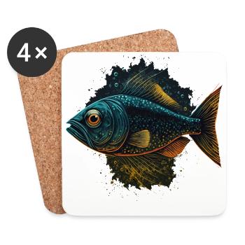 Fishermen Gift - Coasters (set of 4) - white - Front