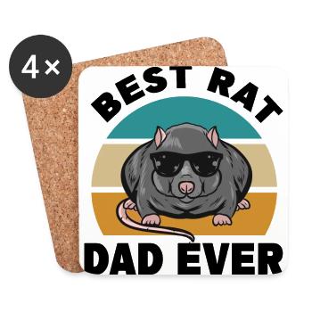 Rats Men - Coasters (set of 4) - white - Front