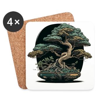 Perfect Bonsai - Coasters (set of 4) - white - Front