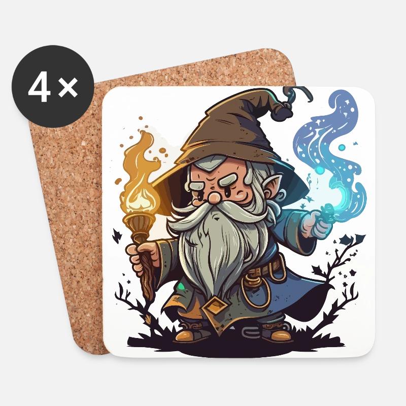 Mystical Magic - Coasters (set of 4) - white
