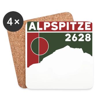 Alpspitze Höhe Hike via ferrata Nesselwang - Coasters (set of 4) - white - Front