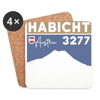 Habicht Berg Tour Randonnée en montagne Tour Stubai Valley Tyrol - Dessous de verre (lot de 4) - blanc - Devant