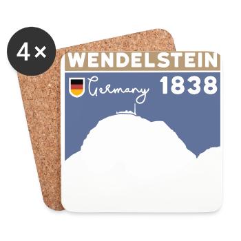 Wendelstein Finisher Wanderung Wandern Klettern - Untersetzer (4er-Set) - Weiß - Vorne