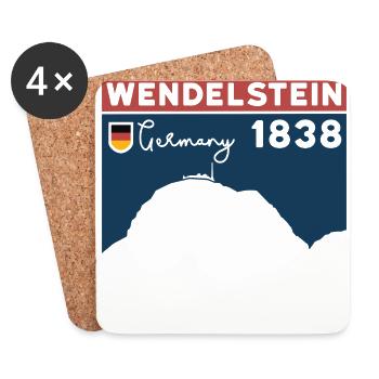 Wendelstein Finisher Wanderung Wandern Klettern - Untersetzer (4er-Set) - Weiß - Vorne
