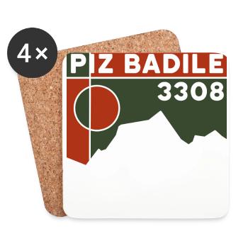Piz Badile North Ridge Mountain Guide Ascension Souvenir - Dessous de verre (lot de 4) - blanc - Devant