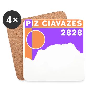 Piz Ciavazes Dolomiten Klettern Sella Andenken - Untersetzer (4er-Set) - Weiß - Vorne