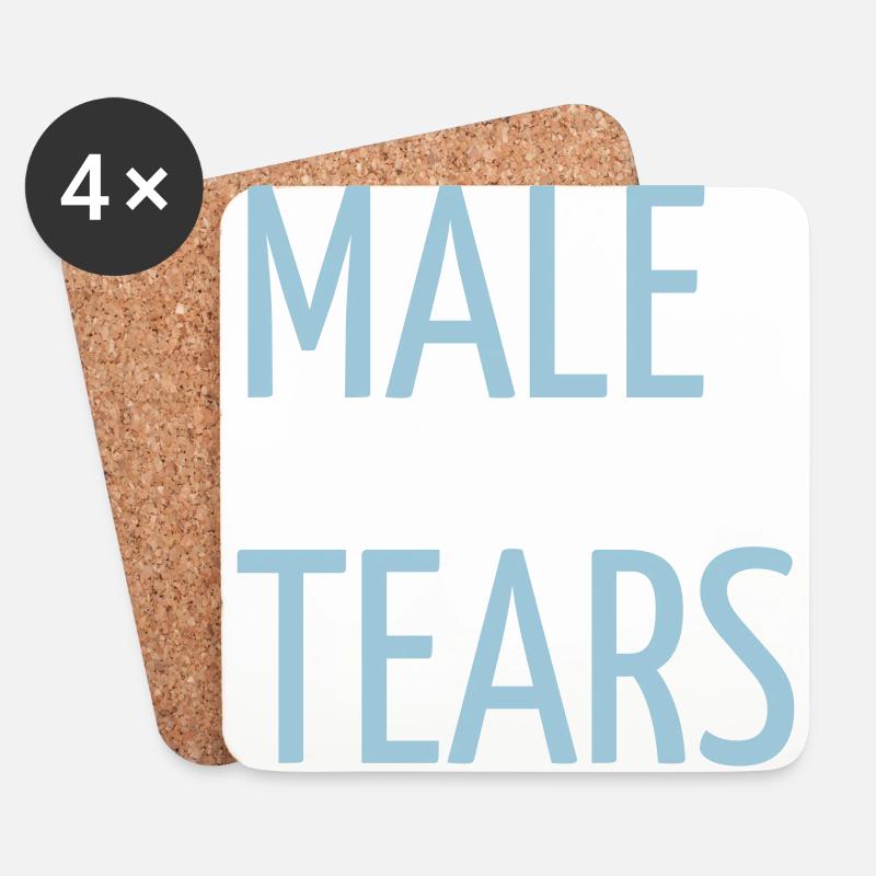 MALE TEARS - Untersetzer (4er-Set) - Weiß