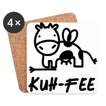 Kuh Fee - Untersetzer (4er-Set) - Weiß - Vorne