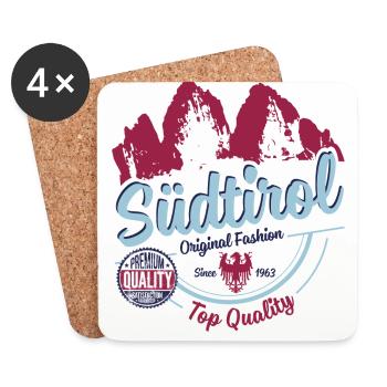 SÜDTIROL FASHION - Untersetzer (4er-Set) - Weiß - Vorne