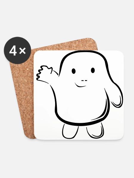 Adipose - Untersetzer (4er-Set) - Weiß