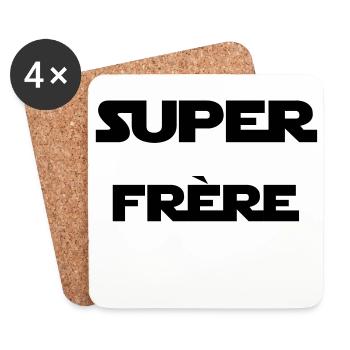 j'ai un super grand frère - Dessous de verre (lot de 4) - blanc - Devant